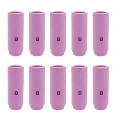 CERAMIC CUP  ALUMINA NOZZLE - SIZE 8 (10pcs box) For WP-17 18 26 type TIG Welding torches