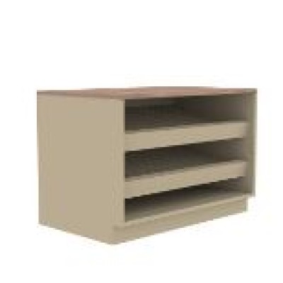 SANYON Aluminum Marine Furniture For Magazine Rack with Wooden Top In Cruise-SYBS-003