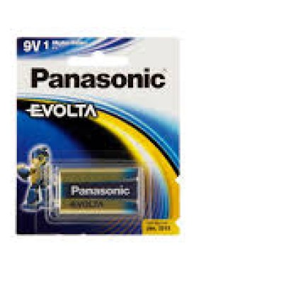 Panasonic Evolta 9V Alkaline Battery 6LR61EGM 1B