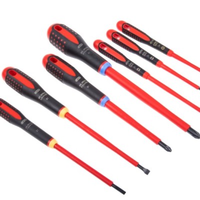 Bahco BE-9888S Pozidriv; Slotted Insulated Screwdriver Set, 7-Piece