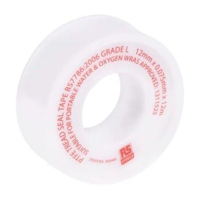183-3490 RS COMP PTFE Tape 12mx12mm x0.075mm