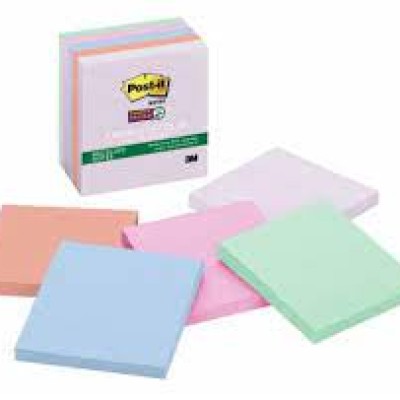 3M 654 Multicolor Post-It Note Pad  (3" x 3")