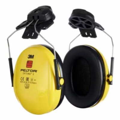 3M Peltor H510P3E-405-GU Earmuffs, 26dB, Yellow, Helmet Mounted