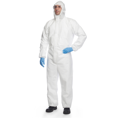 Dupont PBCHF5SWH00 Hooded Coverall, White