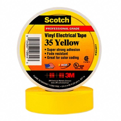 3M Scotch35 Vinyl Electrical Tape 3 4" x 66' (Yellow)