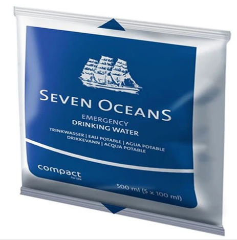 Seven Oceans Emergency Drinking Water 500ml      /      pack