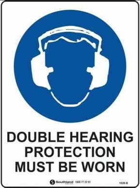 SIGNAGE DOUBLE PERSONAL HEARING PROTECTION, SIZE:16INCH X 12INCH [DELIVER TO LABUAN ONLY]