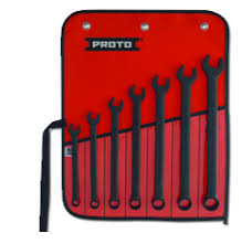 Proto Wrench Combination Set 3  /  8"-3  /  4"AF X 7 Pcs Asd O  /  E 12 Points Steel Black Pvc Pouch 1200HBASD