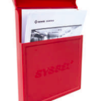 SYSBEL SDS DOCUMENT BOX WITH FLIP OPEN COVER, RED COLOUR, WAB001