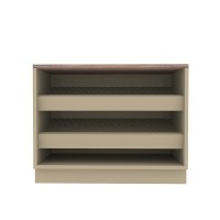 SANYON Aluminum Marine Furniture For Magazine Rack with Wooden Top In Cruise-SYBS-003